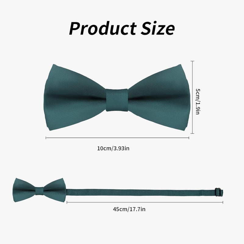Eshwb Kids Bow Tie, Classic Solid Color Pre-Tied Bow Tie Adjustable Neck Bowtie for Boys Wedding Parties - Image 2
